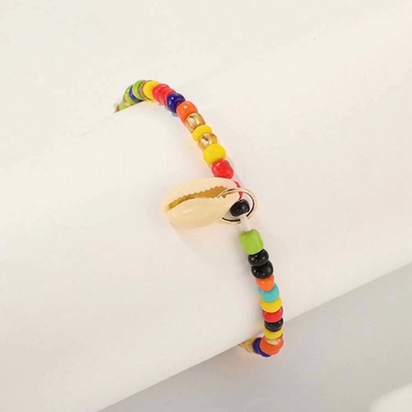 3/$30 β€οΈ Multi Color Beaded Conch Shell Anklet - Picture 2 of 5